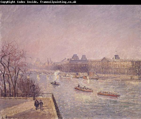 Camille Pissarro Morning,winter sunshine,frost the Pont-Neuf,the Seine,the Louvre